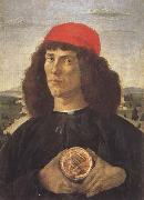 Sandro Botticelli Young Man With a Medallion of Cosimo (mk45) Sweden oil painting reproduction
